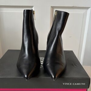 Vince Camuto Sleek Black Ankle Booties size 8 worn once